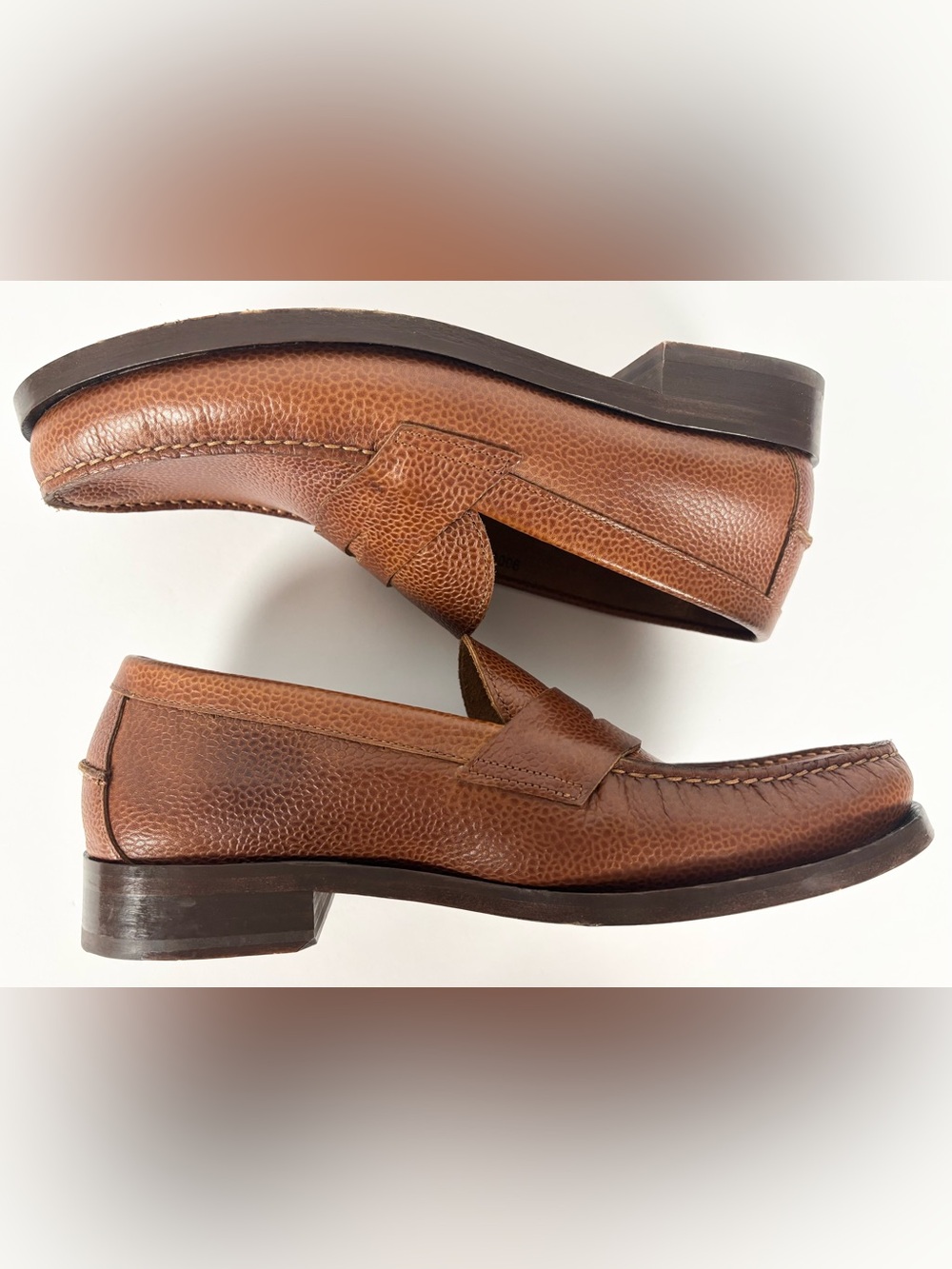 Sid Mashburn Handsewn Penny Loafer in Scotch Pebble Grain Leather - Picture 8 of 12